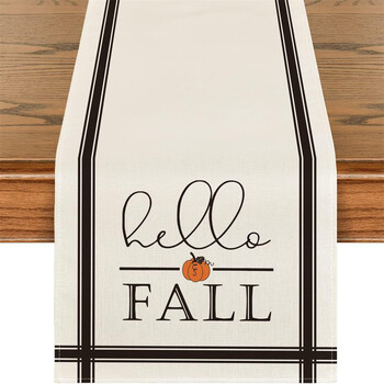 Τραπέζι Goblin Halloween Flag Black Forest Table Runner Ημέρα των Ευχαριστιών Jack-o \'-Lantern Εορταστικά πάρτι κουζίνας