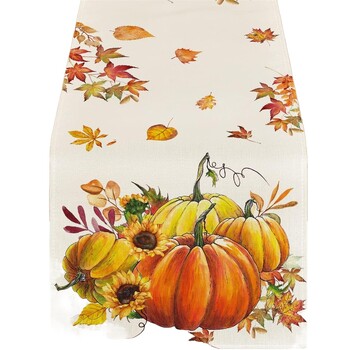 Τραπέζι Goblin Halloween Flag Black Forest Table Runner Ημέρα των Ευχαριστιών Jack-o \'-Lantern Εορταστικά πάρτι κουζίνας