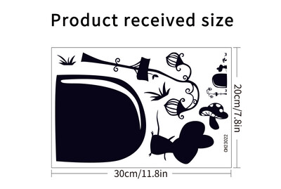 Juodas animacinis filmas Pelės skylutės raštas Sienų lipdukai Dekoras Menas Freska Kūdikių darželio kambario apdaila Sienų lipdukai Vinilo lipdukai PVC