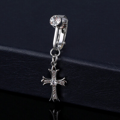 Nokte za pupak bez piercinga za žene Zlatno srebrna boja Bikini bijeli cirkon Mjesec leptir resica pupak nokat nakit za tijelo