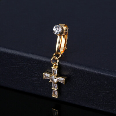 Nokte za pupak bez piercinga za žene Zlatno srebrna boja Bikini bijeli cirkon Mjesec leptir resica pupak nokat nakit za tijelo