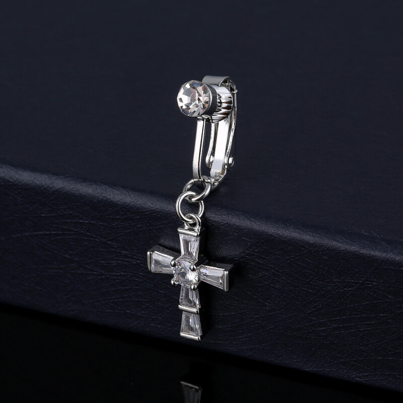 Nokte za pupak bez piercinga za žene Zlatno srebrna boja Bikini bijeli cirkon Mjesec leptir resica pupak nokat nakit za tijelo