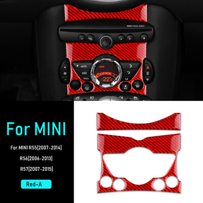 Uhlíkové vlákno pre Mini Cooper Clubman R55 R56 R57 Interiér auta Centrálny ovládací gombík Kryt nálepky Obtlačky Príslušenstvo