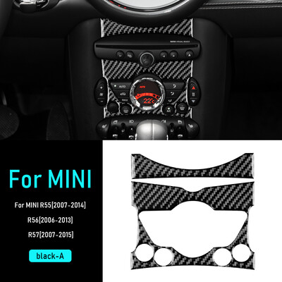 Uhlíkové vlákno pre Mini Cooper Clubman R55 R56 R57 Interiér auta Centrálny ovládací gombík Kryt nálepky Obtlačky Príslušenstvo