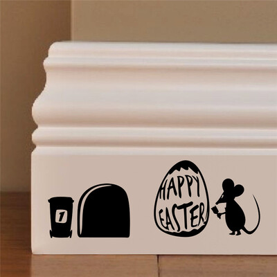 3D pelės skylutės raštas sienų lipdukai virtuvės miegamojo durų sienos kampo grindjuostės apdaila pasidaryk namų lipdukai gyvūnų vinilo freskos menas