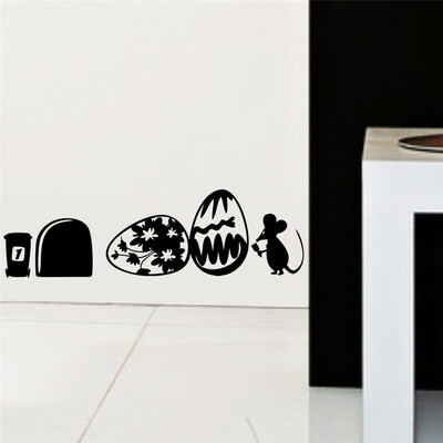 3D pelės skylutės raštas sienų lipdukai virtuvės miegamojo durų sienos kampo grindjuostės apdaila pasidaryk namų lipdukai gyvūnų vinilo freskos menas