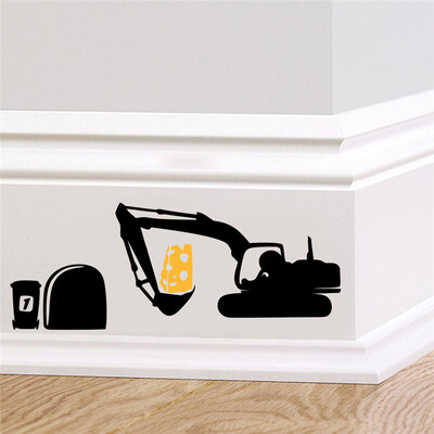 3D pelės skylutės raštas sienų lipdukai virtuvės miegamojo durų sienos kampo grindjuostės apdaila pasidaryk namų lipdukai gyvūnų vinilo freskos menas