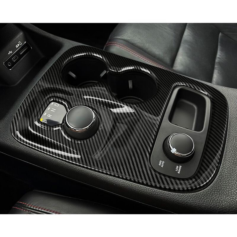 Decorație centrală din fibră de carbon pentru panoul schimbătorului de viteze, potrivite pentru Dodge Durango 2014 2015 2016 2017 2018 2019 2020 Accesorii