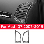 Audi Q7 2007-2015 Tartozékok Szénszálas belső autó műszerfal bal és jobb szellőzőnyílások Decora matrica borító díszkeret