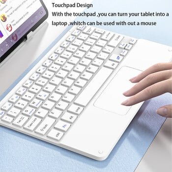 Тъчпад Безжична клавиатура и мишка Bluetooth клавиатура за iOS Android Windows Ултра тънък преносим мини таблет за Ipad телефон