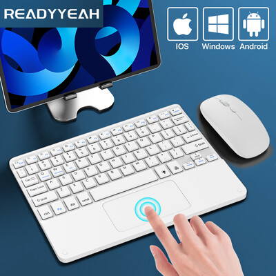 Jutiklinės dalies belaidė klaviatūra ir pelė Bluetooth klaviatūra, skirta iOS Android Windows Ultra Thin Protable Mini Tablet Ipad telefonui
