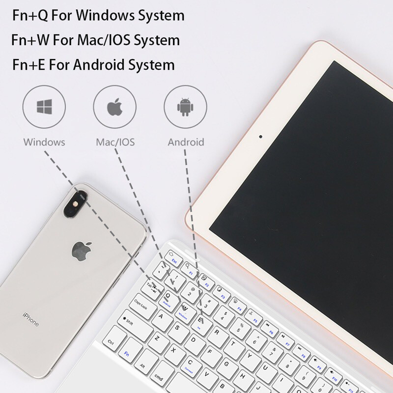 Érintőpad vezeték nélküli billentyűzet és egér Bluetooth billentyűzet iOS Androidhoz Windows Ultra Thin Protable Mini Tablet Ipad telefonhoz