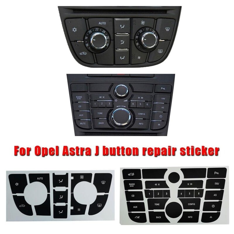 Autocolante de reparații Fixarea tabloului de bord pentru Opel Astra J Autocolant pentru buton radio pentru Vauxhall Holden Astra Control CD MP3 Panel