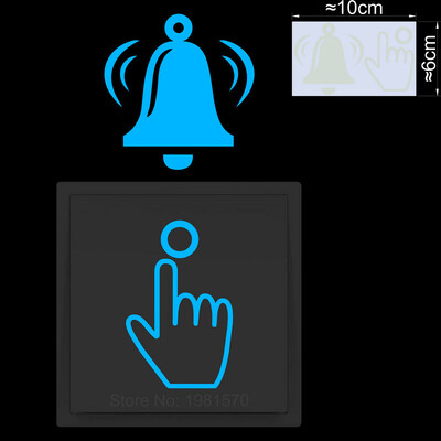 Ring the Bell Vinyl Switch Αυτοκόλλητο Λάμπει στο σκοτάδι Αστεία κινούμενα σχέδια Πινακίδα καμπάνα Αυτοκόλλητο τοίχου μπάνιου υπνοδωματίου πόρτας υπνοδωμάτιο Διακόσμηση σπιτιού