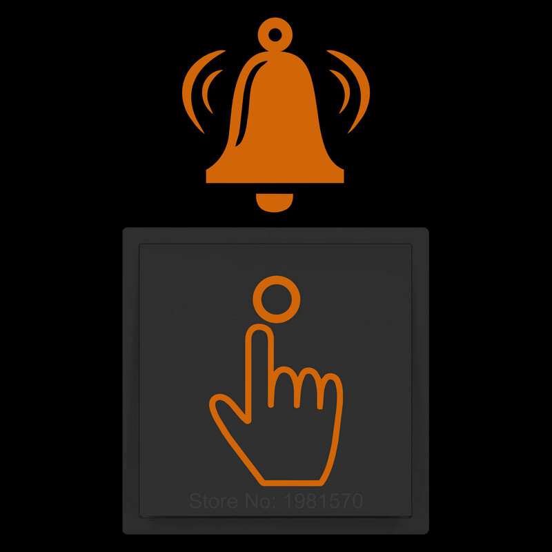 Ring the Bell Vinyl Switch Αυτοκόλλητο Λάμπει στο σκοτάδι Αστεία κινούμενα σχέδια Πινακίδα καμπάνα Αυτοκόλλητο τοίχου μπάνιου υπνοδωματίου πόρτας υπνοδωμάτιο Διακόσμηση σπιτιού