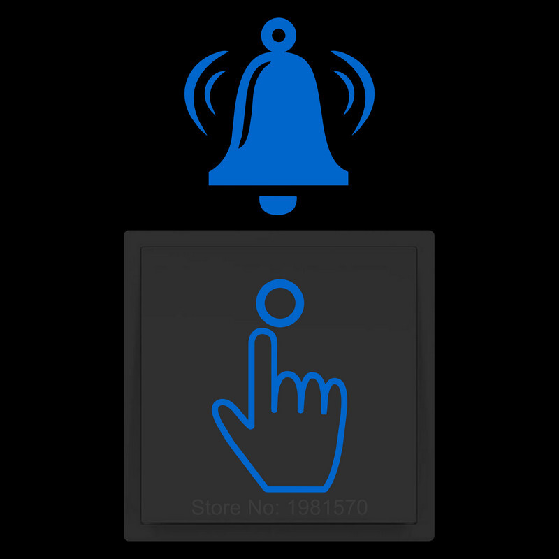 Ring the Bell Vinyl Switch Αυτοκόλλητο Λάμπει στο σκοτάδι Αστεία κινούμενα σχέδια Πινακίδα καμπάνα Αυτοκόλλητο τοίχου μπάνιου υπνοδωματίου πόρτας υπνοδωμάτιο Διακόσμηση σπιτιού