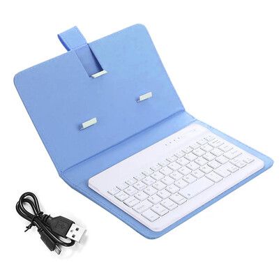 PU odinis Bluetooth belaidės klaviatūros dėklo apsauginis dangtelis, skirtas iPhone Xiaomi Samsung mobiliojo telefono palaikymo apsauginis dangtelis
