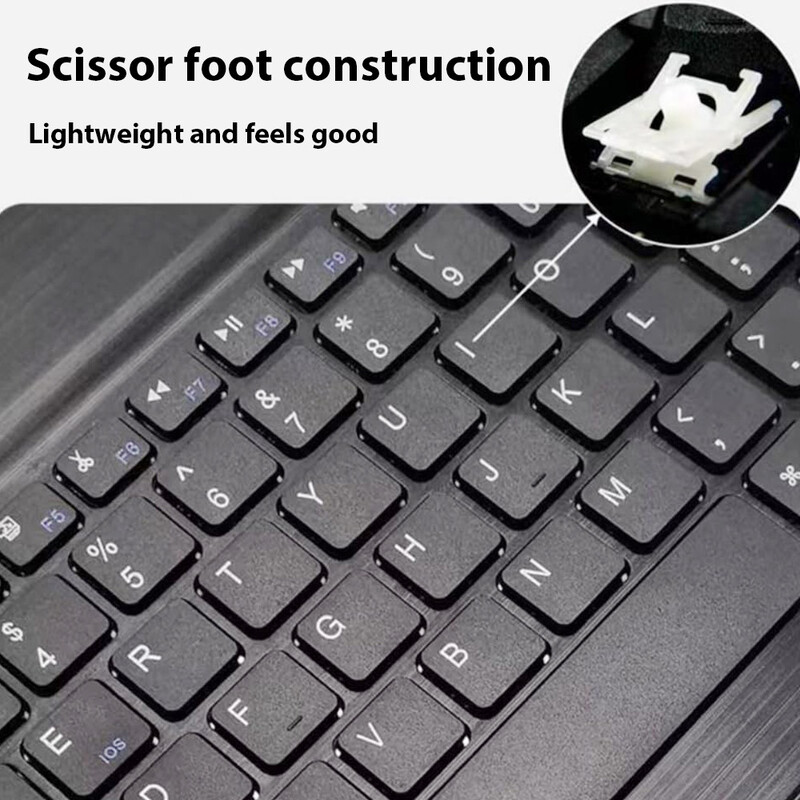 PU odinis Bluetooth belaidės klaviatūros dėklo apsauginis dangtelis, skirtas iPhone Xiaomi Samsung mobiliojo telefono palaikymo apsauginis dangtelis