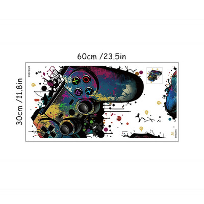 Cool e-sport κονσόλα παιχνιδιών τρισδιάστατα αυτοκόλλητα τοίχου για το σπίτι Παιδικό δωμάτιο υπνοδωμάτιο για Internet cafe Διακόσμηση Boy Gamer Anime Ταπετσαρία αφίσας