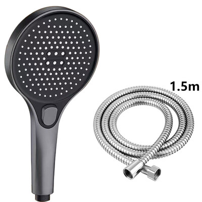 Nová vysokotlaková veľká sprchová hlavica 130 mm, čierna, 3 režimy, úsporná tryska, masážna dažďová sprcha, kúpeľňové doplnky