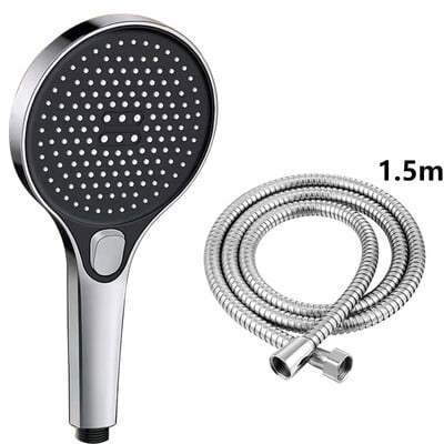 Nová vysokotlaková veľká sprchová hlavica 130 mm, čierna, 3 režimy, úsporná tryska, masážna dažďová sprcha, kúpeľňové doplnky