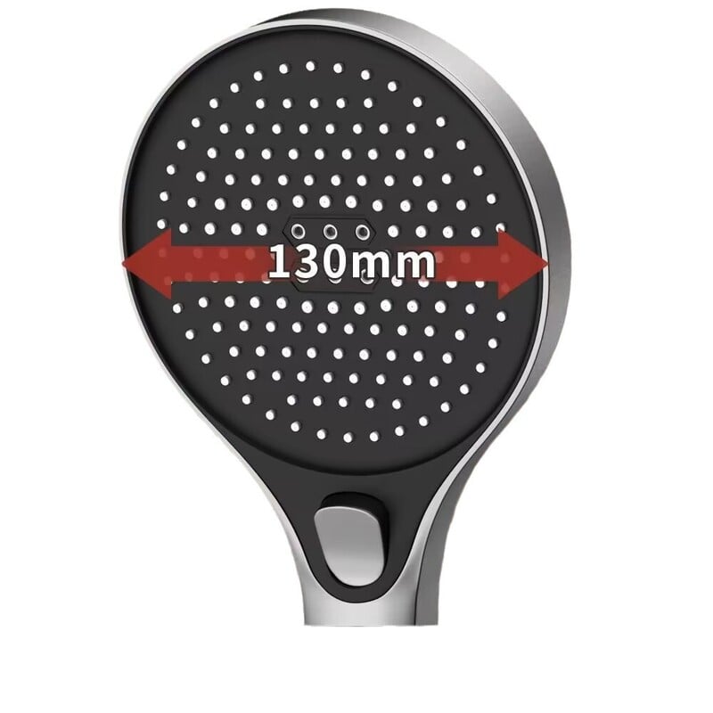 Nová vysokotlaková veľká sprchová hlavica 130 mm, čierna, 3 režimy, úsporná tryska, masážna dažďová sprcha, kúpeľňové doplnky
