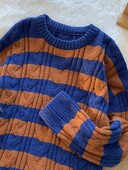 Πλεκτό πουλόβερ ανδρικό πουλόβερ φθινοπώρου χειμερινού αντίθεσης 2023 Μαύρο κόκκινο ριγέ Πουλόβερ Hot Sale Πλεκτά A116