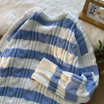 Πλεκτό πουλόβερ ανδρικό πουλόβερ φθινοπώρου χειμερινού αντίθεσης 2023 Μαύρο κόκκινο ριγέ Πουλόβερ Hot Sale Πλεκτά A116