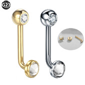 1PC G23 Titanium Christina Vertical Hood Piercings Prsteni za usne CZ Crystal Piercingi za obrve Prstenovi za trbuh Nakit za tijelo 14G