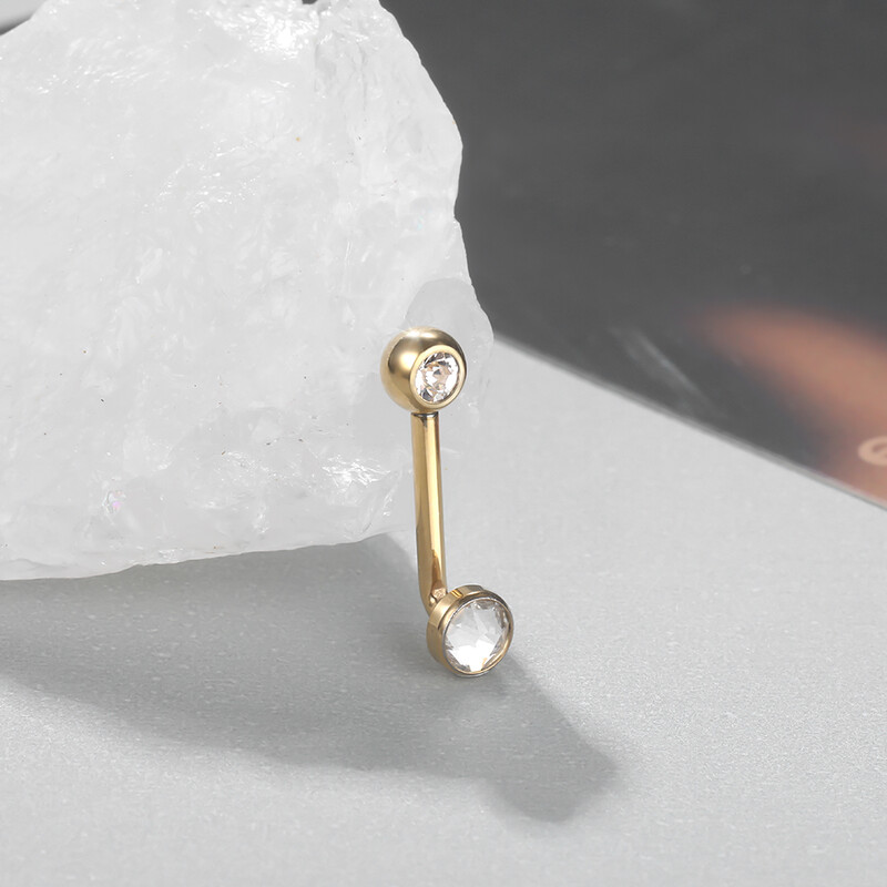 1PC G23 Titanium Christina Vertical Hood Piercings Prsteni za usne CZ Crystal Piercingi za obrve Prstenovi za trbuh Nakit za tijelo 14G