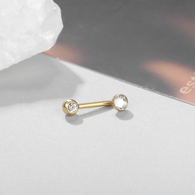 1PC G23 Titanium Christina Vertical Hood Piercings Prsteni za usne CZ Crystal Piercingi za obrve Prstenovi za trbuh Nakit za tijelo 14G