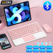 Tastatură wireless kawaii TrackPad pentru tabletă IOS Android Windows pentru iPad Air 4 Mini Pro Spaniolă Arabă Coreeană Rusă Tastatură