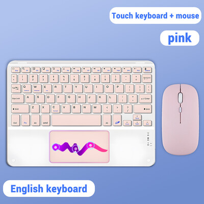 Tastatură wireless kawaii TrackPad pentru tabletă IOS Android Windows pentru iPad Air 4 Mini Pro Spaniolă Arabă Coreeană Rusă Tastatură