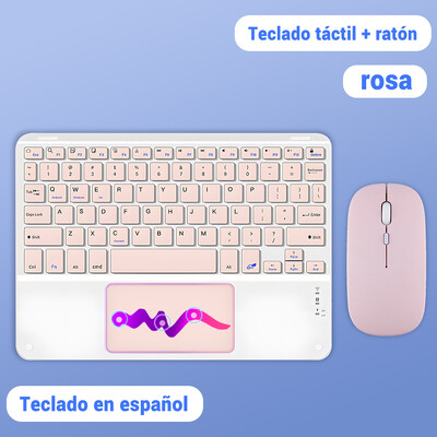 Tastatură wireless kawaii TrackPad pentru tabletă IOS Android Windows pentru iPad Air 4 Mini Pro Spaniolă Arabă Coreeană Rusă Tastatură
