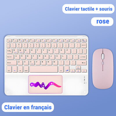 Tastatură wireless kawaii TrackPad pentru tabletă IOS Android Windows pentru iPad Air 4 Mini Pro Spaniolă Arabă Coreeană Rusă Tastatură