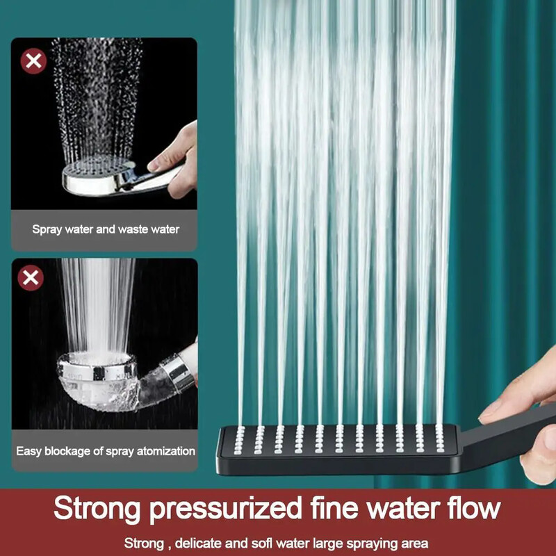 Ακροφύσιο υπό πίεση Κεφαλή ντους μπάνιου Ψεκαστήρας υψηλής πίεσης εξοικονόμησης νερού ABS Αξεσουάρ μπάνιου Κεφαλή ντους βροχής χρωμίου