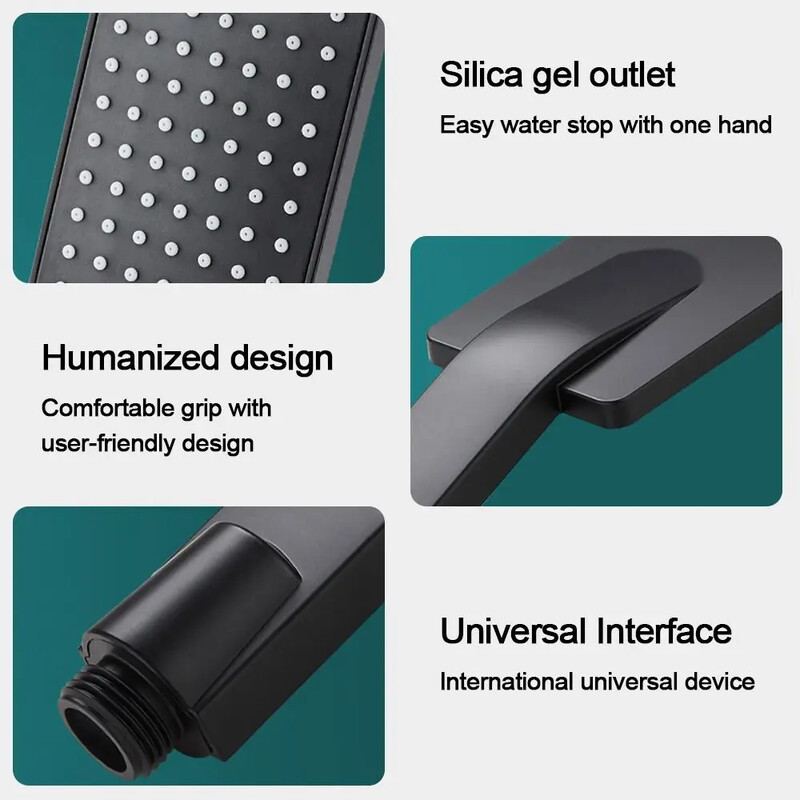 Ακροφύσιο υπό πίεση Κεφαλή ντους μπάνιου Ψεκαστήρας υψηλής πίεσης εξοικονόμησης νερού ABS Αξεσουάρ μπάνιου Κεφαλή ντους βροχής χρωμίου