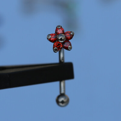 F136 Σετ τρυπήματος φρυδιών από τιτάνιο Opal Zircon 16G Εσωτερική κλωστή Μπανάνα με κυρτό χείλος Κοσμήματα για τρύπημα αφαλού