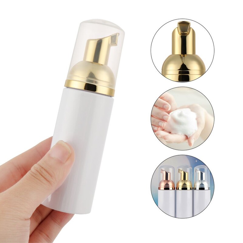 30/50/80ml plastová penová fľaša s pumpičkou, ružovo-zlatá pena, prázdna kozmetická fľaša, čistič mydla, penová fľaša, domáce kúpeľňové potreby