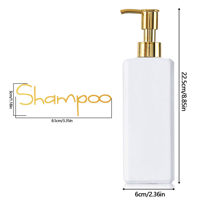 Dozator de săpun reutilizabil pentru decorarea casei care economisește spațiu și etichete minimaliste rezistente la apă Pompă simplă de apăsare pentru accesorii de baie