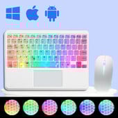 Tipkovnica s pozadinskim osvjetljenjem i dodirnom podlogom za bežično višejezično i višebojno prijenosno za tablet iPad Pro Mini Air telefon