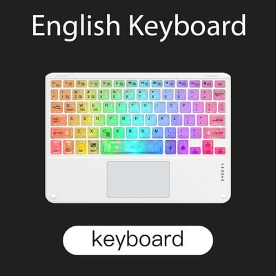 Tipkovnica s pozadinskim osvjetljenjem i dodirnom podlogom za bežično višejezično i višebojno prijenosno za tablet iPad Pro Mini Air telefon