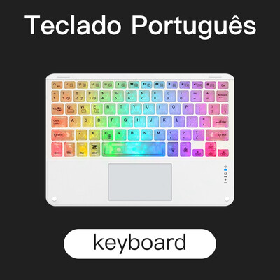 Tipkovnica s pozadinskim osvjetljenjem i dodirnom podlogom za bežično višejezično i višebojno prijenosno za tablet iPad Pro Mini Air telefon