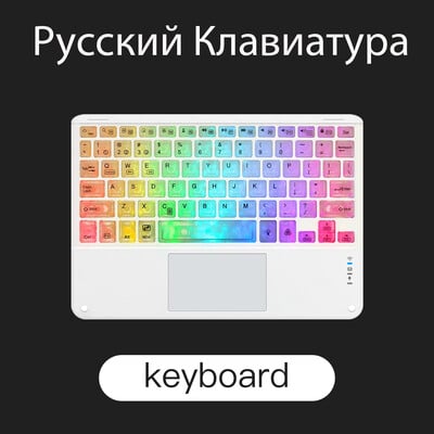 Tipkovnica s pozadinskim osvjetljenjem i dodirnom podlogom za bežično višejezično i višebojno prijenosno za tablet iPad Pro Mini Air telefon