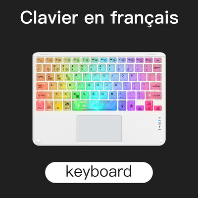 Tipkovnica s pozadinskim osvjetljenjem i dodirnom podlogom za bežično višejezično i višebojno prijenosno za tablet iPad Pro Mini Air telefon