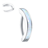 Δαχτυλίδι 14G G23 Titanium Clicker Belly Button, 10/12mm ανάστροφη κυρτή στεφάνη για διάτρηση μπάρα μπάρα κοσμήματα