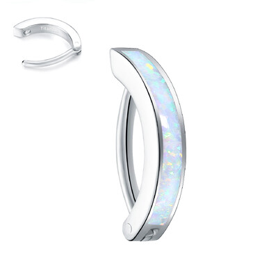 Δαχτυλίδι 14G G23 Titanium Clicker Belly Button, 10/12mm ανάστροφη κυρτή στεφάνη για διάτρηση μπάρα μπάρα κοσμήματα