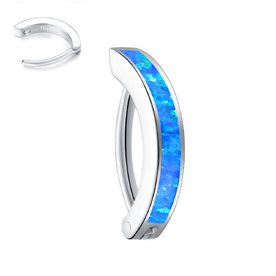 Δαχτυλίδι 14G G23 Titanium Clicker Belly Button, 10/12mm ανάστροφη κυρτή στεφάνη για διάτρηση μπάρα μπάρα κοσμήματα