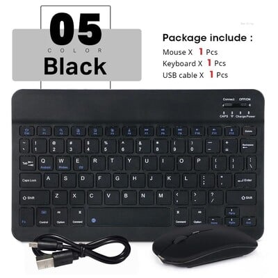 Mini mouse Bluetooth fără fir de 10 inchi BT tastatură portugheză pentru iPad 7th Air 2 generație telefon tabletă portabilă pentru Huawei Android