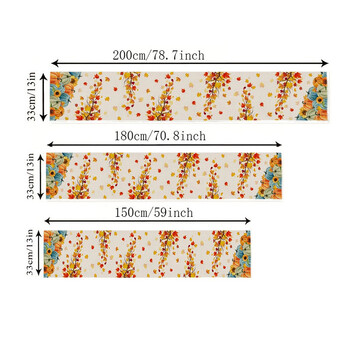 Φθινόπωρο των Ευχαριστιών Pumpkin Maple Leaves Λινά Τραπέζι Ράννερ Φουλάρια Φουλάρια Φάρμας Κουζίνα Τραπέζι Δρομείς Διακοπές Διακοσμήσεις